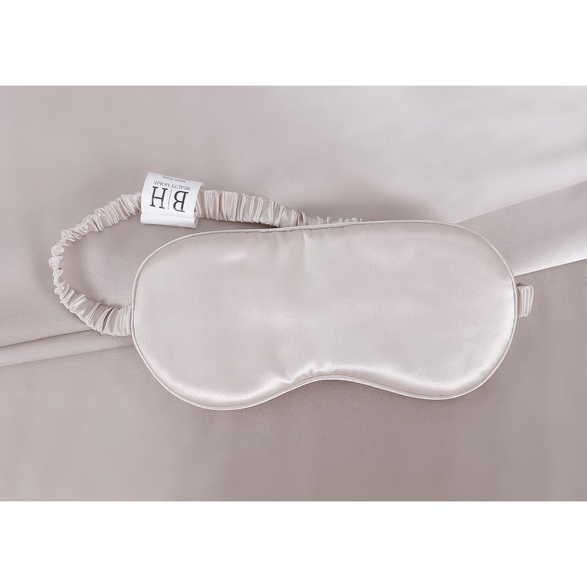 12160_Light_Beige Μεταξωτή μάσκα ύπνου σε κουτί δώρου Art 12164 Ανοιχτό Μπεζ Beauty Home - Image 1