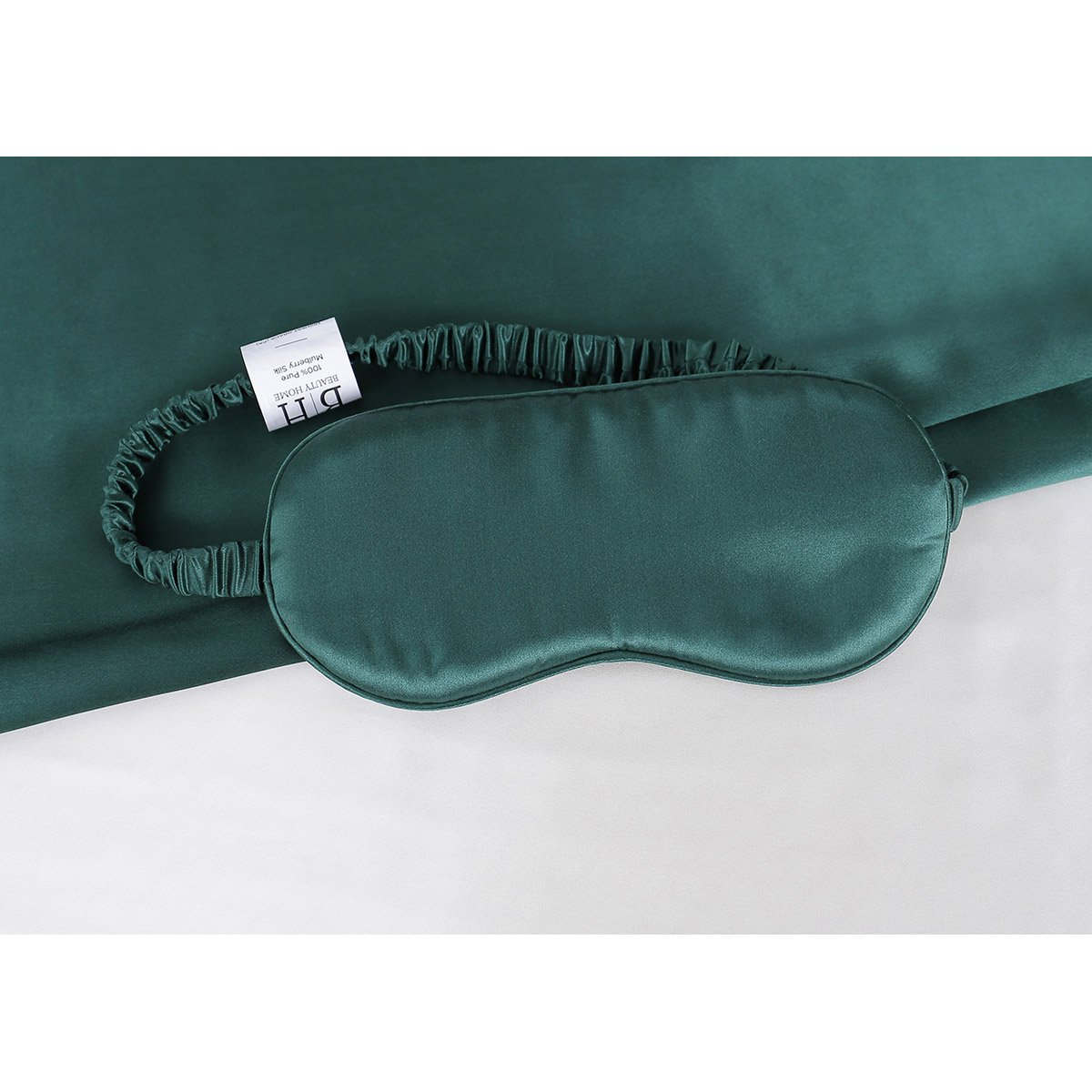 12166_Emerald Μεταξωτή μάσκα ύπνου σε κουτί δώρου Art 12166 Σμαραγδί Beauty Home - Image 1