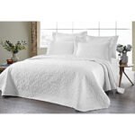 Σετ κουβερλί υπέρδιπλο Marilia Art 12502 230x250 Λευκό   Beauty Home - Image 2