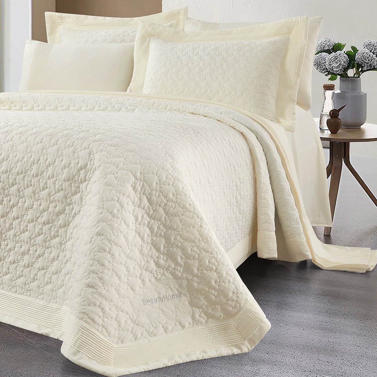 12504_ecru Σετ κουβερλί υπέρδιπλο Thalia Art 12504 230x250 Εκρού Beauty Home - Image 1