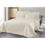 Σετ κουβερλί υπέρδιπλο Thalia Art 12504 230x250 Εκρού   Beauty Home - Image 2