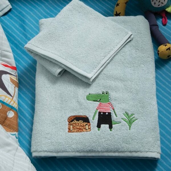 Σετ Πετσέτες Παιδικές 2 Τεμαχίων Nef Nef Party On Island Aqua