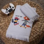 Σετ Πετσέτες Παιδικές 2 Τεμαχίων Nef Nef Skate With Style Grey