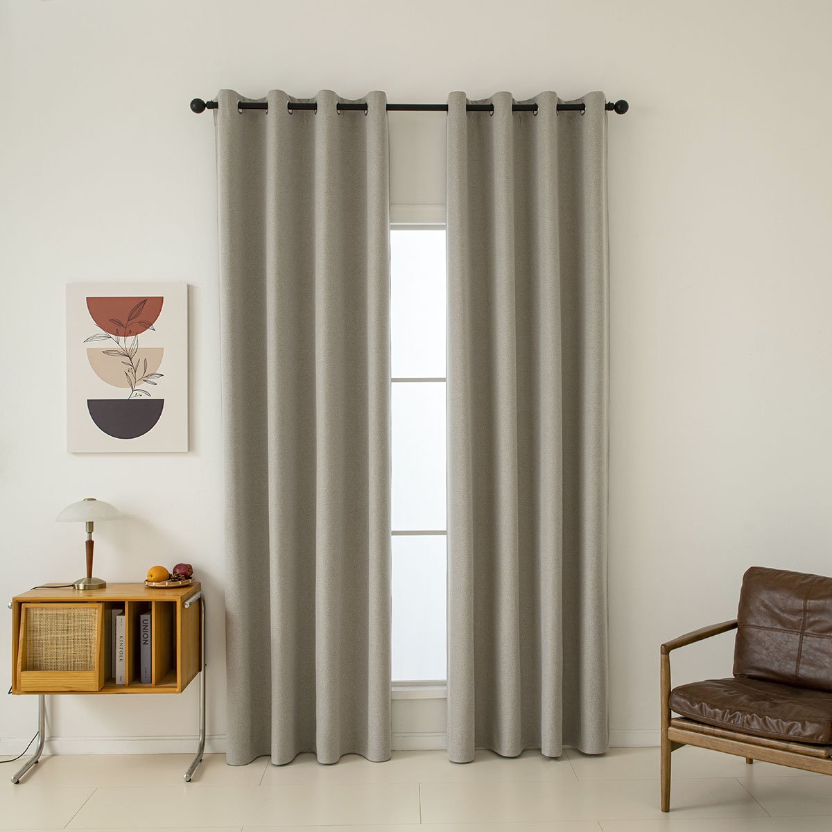 8446-Sand Κουρτίνα Full Blackout σκίασης με 8 κρίκους Total Art 8446 140x270 Άμμου Beauty Home - Image 1