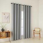 Κουρτίνα Full Blackout σκίασης με 8 κρίκους Total Art 8446 140x270 Γκρι   Beauty Home - Image 3