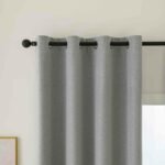 Κουρτίνα Full Blackout σκίασης με 8 κρίκους Total Art 8446 140x270 Γκρι   Beauty Home - Image 6