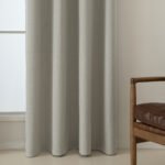 Κουρτίνα Full Blackout σκίασης με 8 κρίκους Total Art 8446 140x270 Εκρού   Beauty Home - Image 2