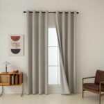 Κουρτίνα Full Blackout σκίασης με 8 κρίκους Total Art 8446 140x270 Εκρού   Beauty Home - Image 5