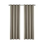 Κουρτίνα Full Blackout σκίασης με 8 κρίκους Total Art 8446 140x270 Άμμου   Beauty Home - Image 2