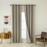 Κουρτίνα Full Blackout σκίασης με 8 κρίκους Total Art 8446 140x270 Άμμου   Beauty Home - Image 7