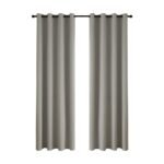 Κουρτίνα Full Blackout σκίασης με 8 κρίκους Total Art 8446 140x270 Ασημί   Beauty Home - Image 2