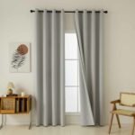 Κουρτίνα Full Blackout σκίασης με 8 κρίκους Total Art 8446 140x270 Ασημί   Beauty Home - Image 8