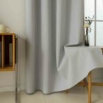 Κουρτίνα Full Blackout σκίασης με 8 κρίκους Total Art 8446 140x270 Ασημί   Beauty Home - Image 9