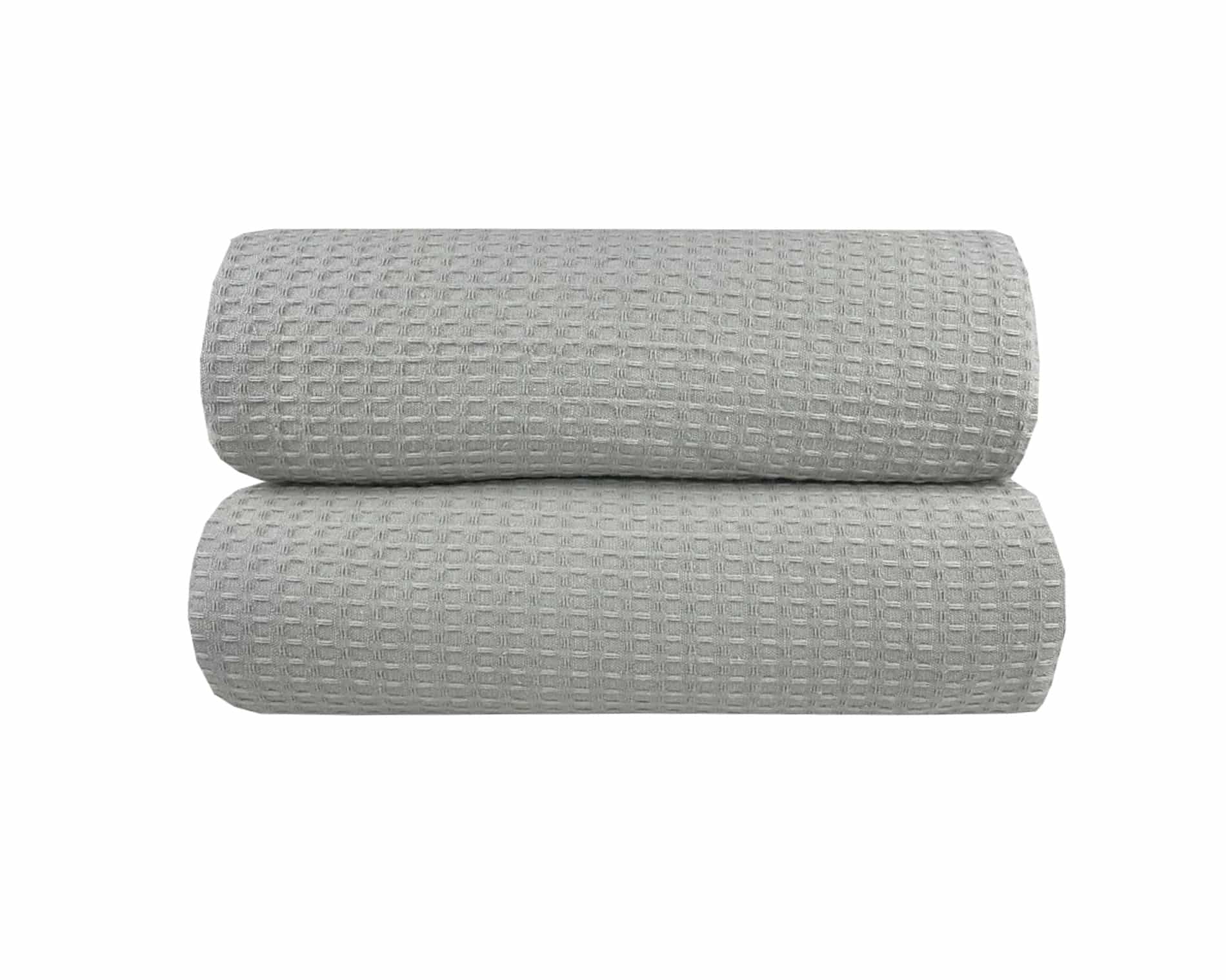 8602 Κουβέρτα Πικέ Μονή Waffle 165χ245 Light Grey Astron Italy - Image 1