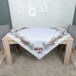 Χριστουγεννιάτικο Τραπεζοκαρέ 140X140 Cotone Snow