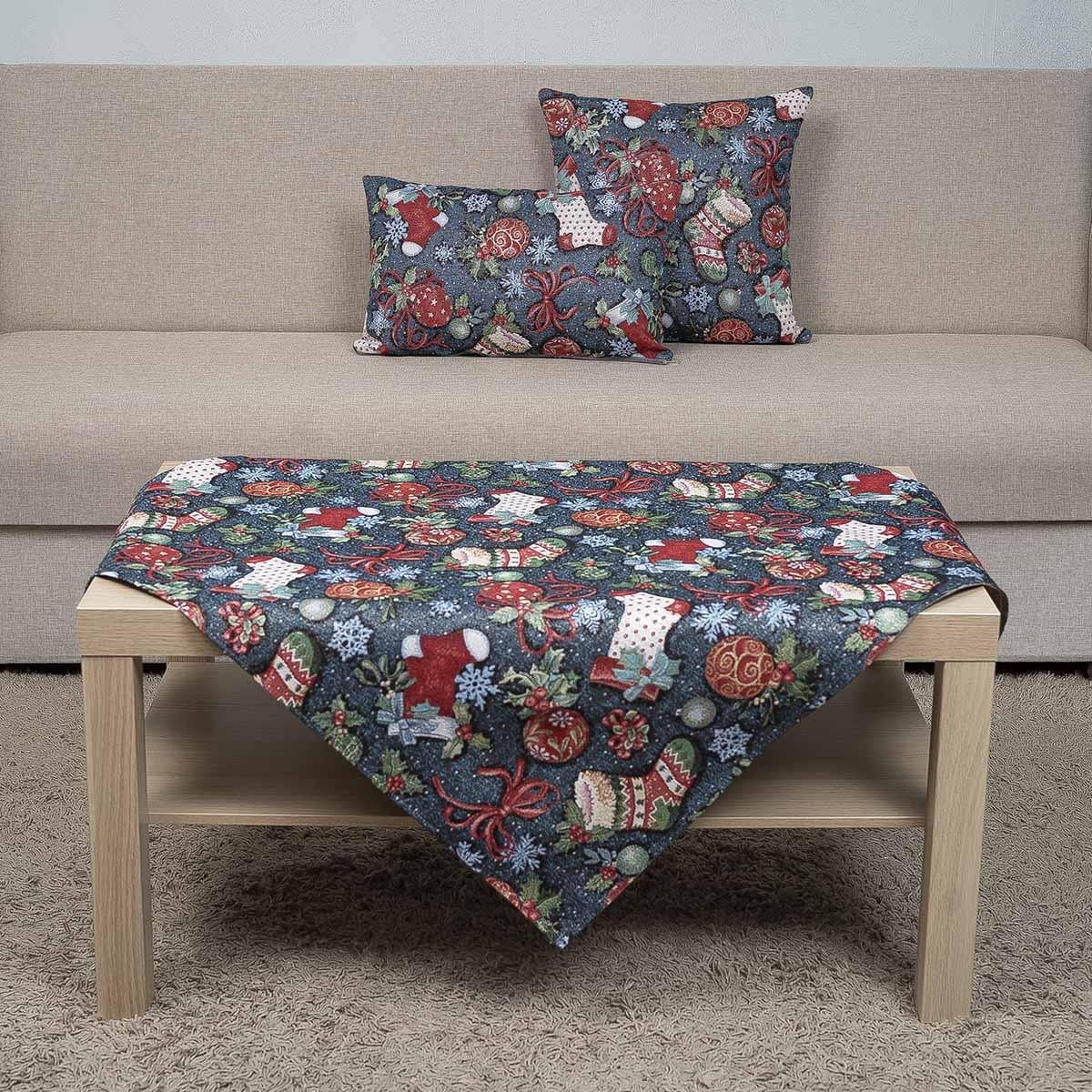 FIJ3235 Χριστουγεννιάτικο Καρέ 90X90 Cotone Natale - Image 1