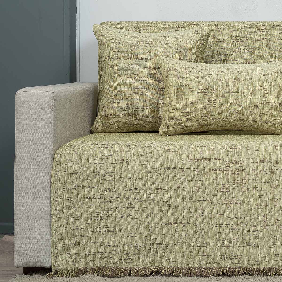 Ριχτάρι-Betty-Λαδί3 Ριχτάρι τετραθέσιου (175X340) Cotone Betty Λαδί - Image 1