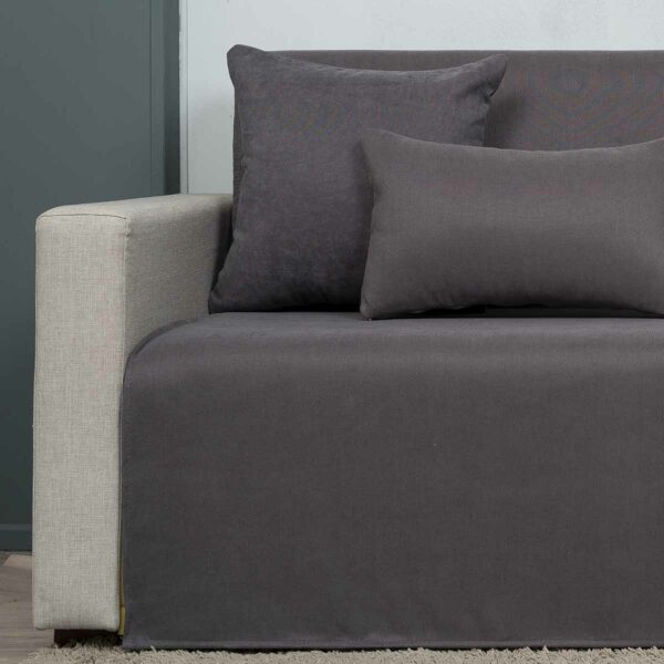 Ριχτάρι τετραθέσιου (180X340) Cotone Cozy Γκρι σκούρο