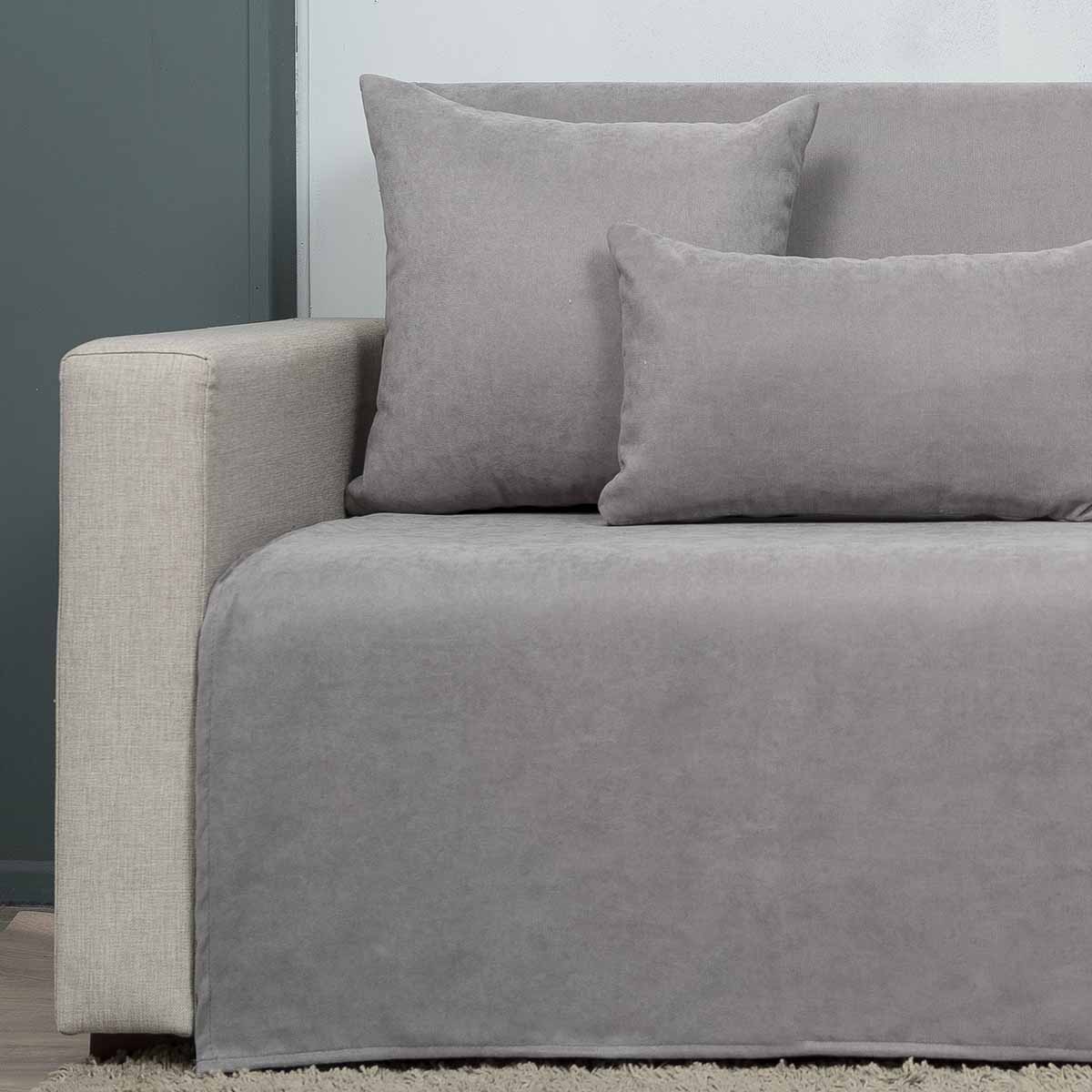 Ριχτάρι-Cozy-Γκρι8 Ριχτάρι πολυθρόνας (180X170) Cotone Cozy Γκρι - Image 1