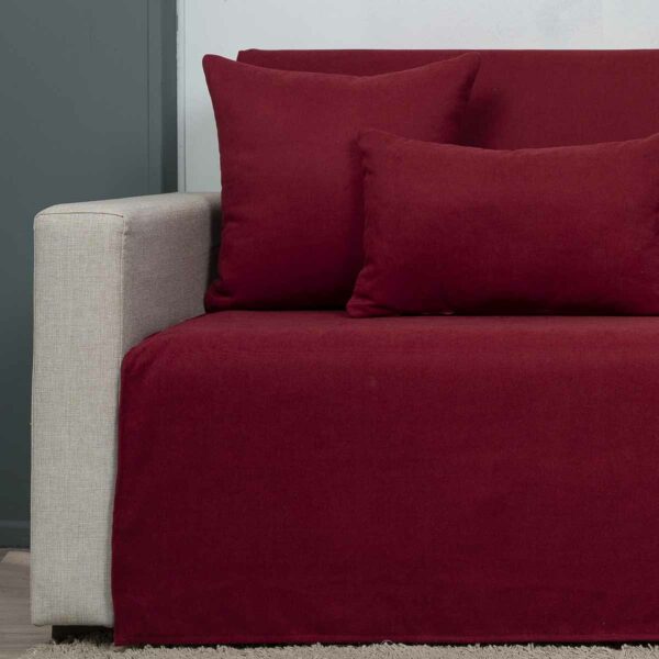 Ριχτάρι τετραθέσιου (180X340) Cotone Cozy Μπορντώ