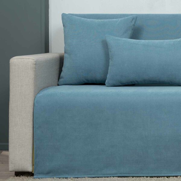 Ριχτάρι τετραθέσιου (180X340) Cotone Cozy Πετρόλ ανοιχτό