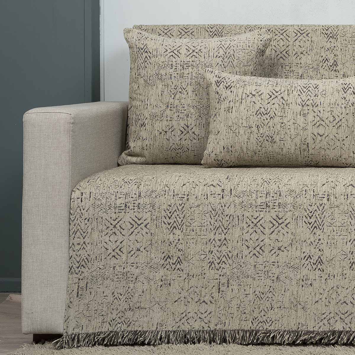 Ριχτάρι-Navarro-Γκρι-μπεζ23 Ριχτάρι διθέσιου (175X240) Cotone Navarro Γκρι μπεζ - Image 1