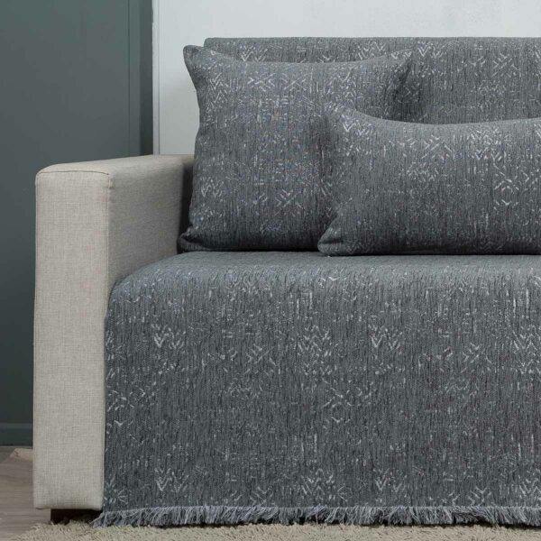 Ριχτάρι πολυθρόνας (175X170) Cotone Navarro Γκρι πετρόλ