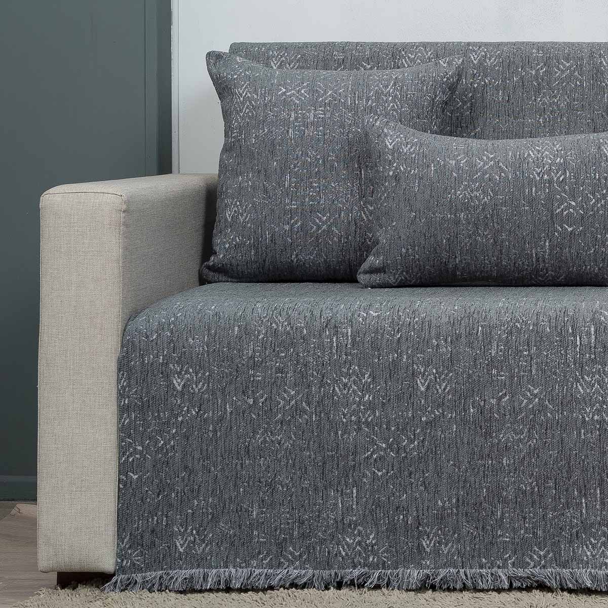 Ριχτάρι-Navarro-Γκρι-πετρόλ24 Ριχτάρι διθέσιου (175X240) Cotone Navarro Γκρι πετρόλ - Image 1