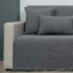 Ριχτάρι πολυθρόνας (175X170) Cotone Vivian Γκρι πετρόλ