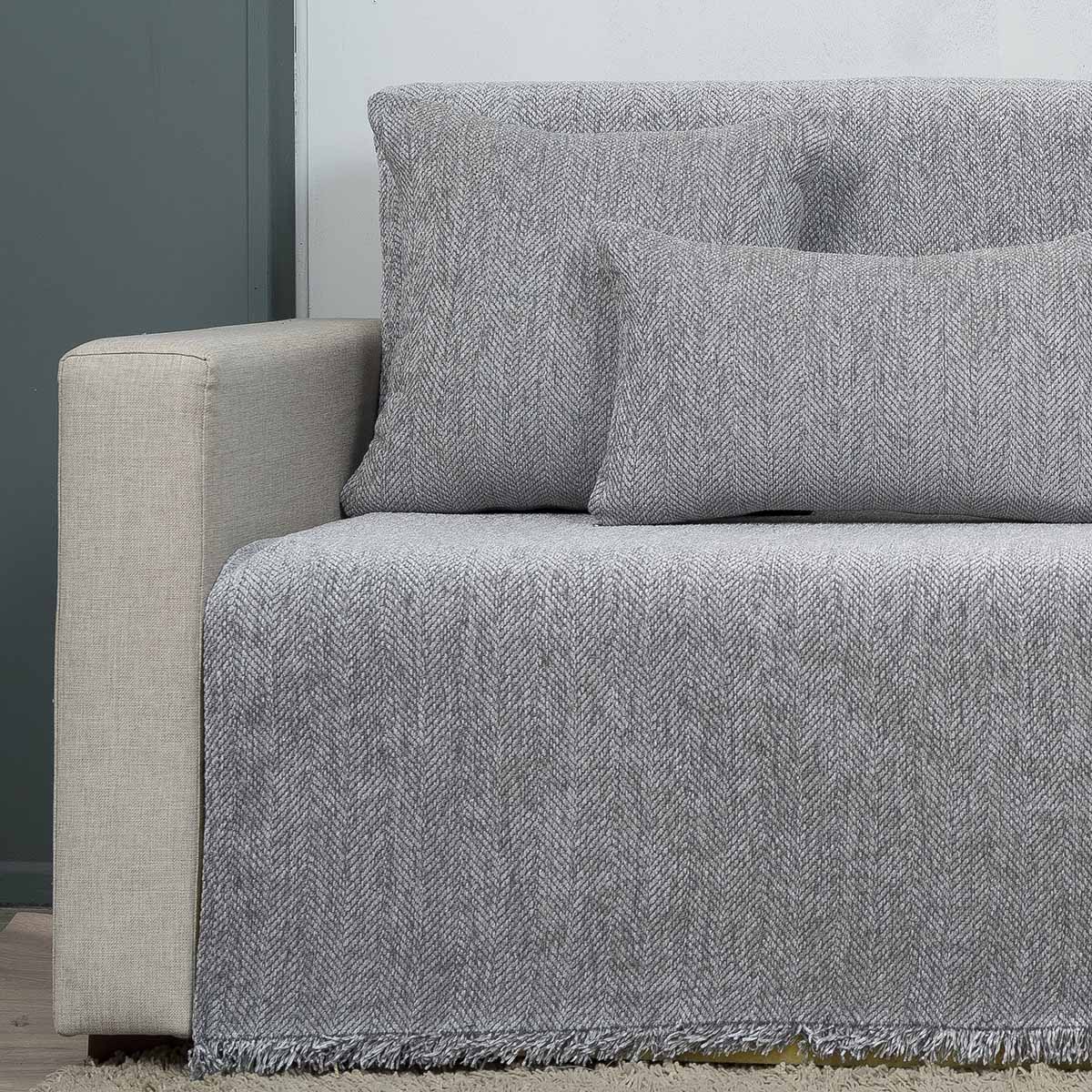 Ριχτάρι-Vivian-Γκρι33 Ριχτάρι πολυθρόνας (175X170) Cotone Vivian Γκρι - Image 1