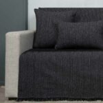 Ριχτάρι τριθέσιου (175X300) Cotone Vivian Μαύρο