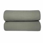 Κουβέρτα Πικέ Μονή Waffle 165χ245 Dark Grey Astron Italy