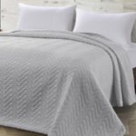 Κουβέρτα υπέρδιπλη Action ζακάρ Art 11174 230x270 Γκρι   Beauty Home