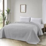 Κουβέρτα King Size Frame ζακάρ Art 11176 260x270 Γκρι   Beauty Home - Image 2