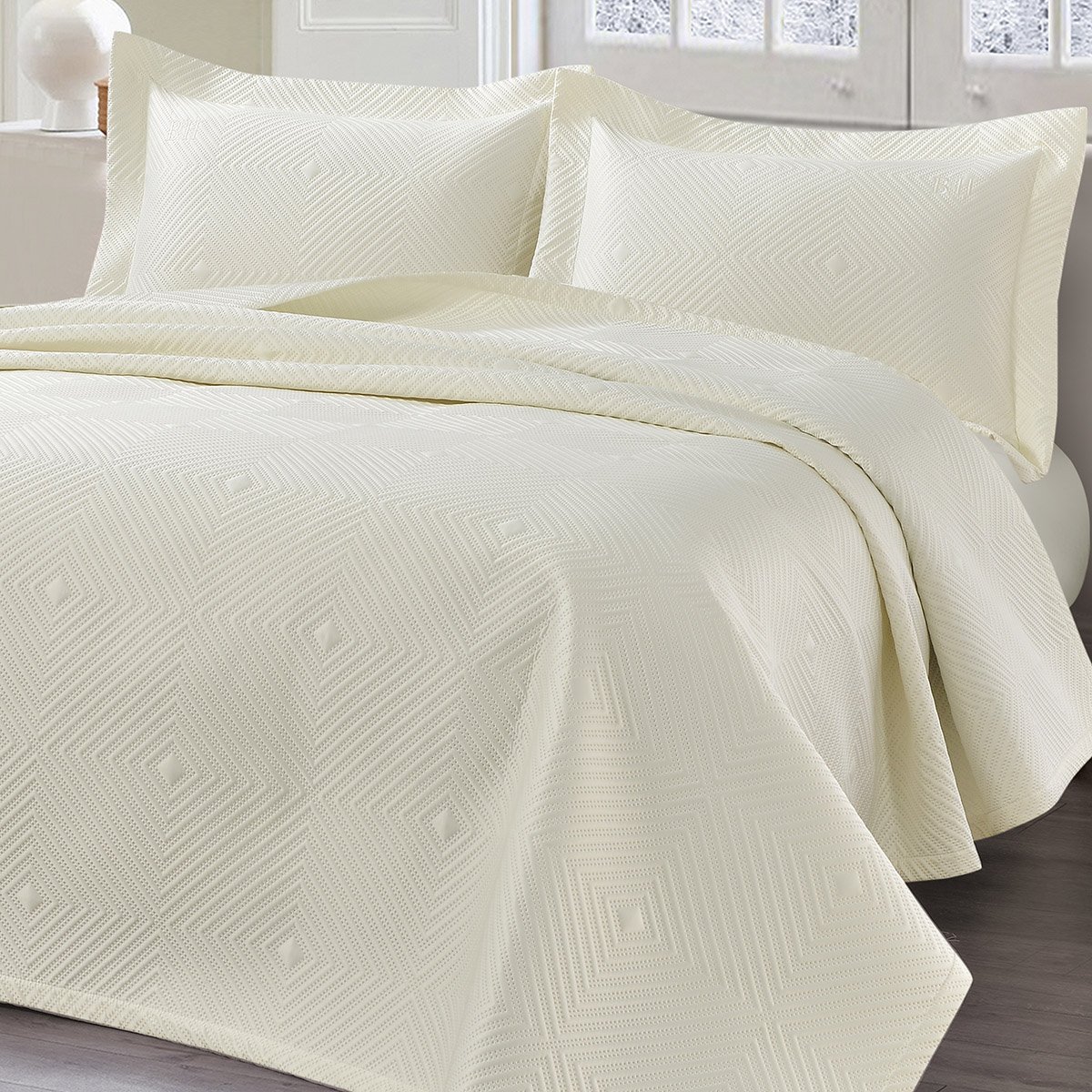 12318 Σετ κουβερλί υπέρδιπλο Titania Art 12318 230x250 Εκρού Beauty Home - Image 1