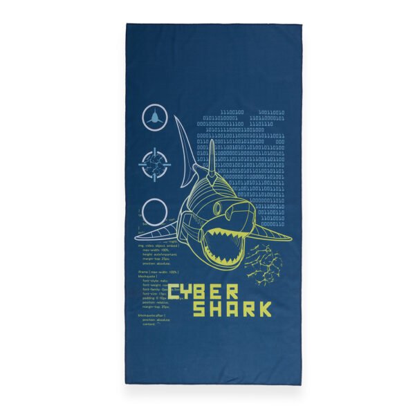Παιδική Πετσέτα Θαλάσσης 75×150 Nef Nef Cyber Shark Blue Microfiber