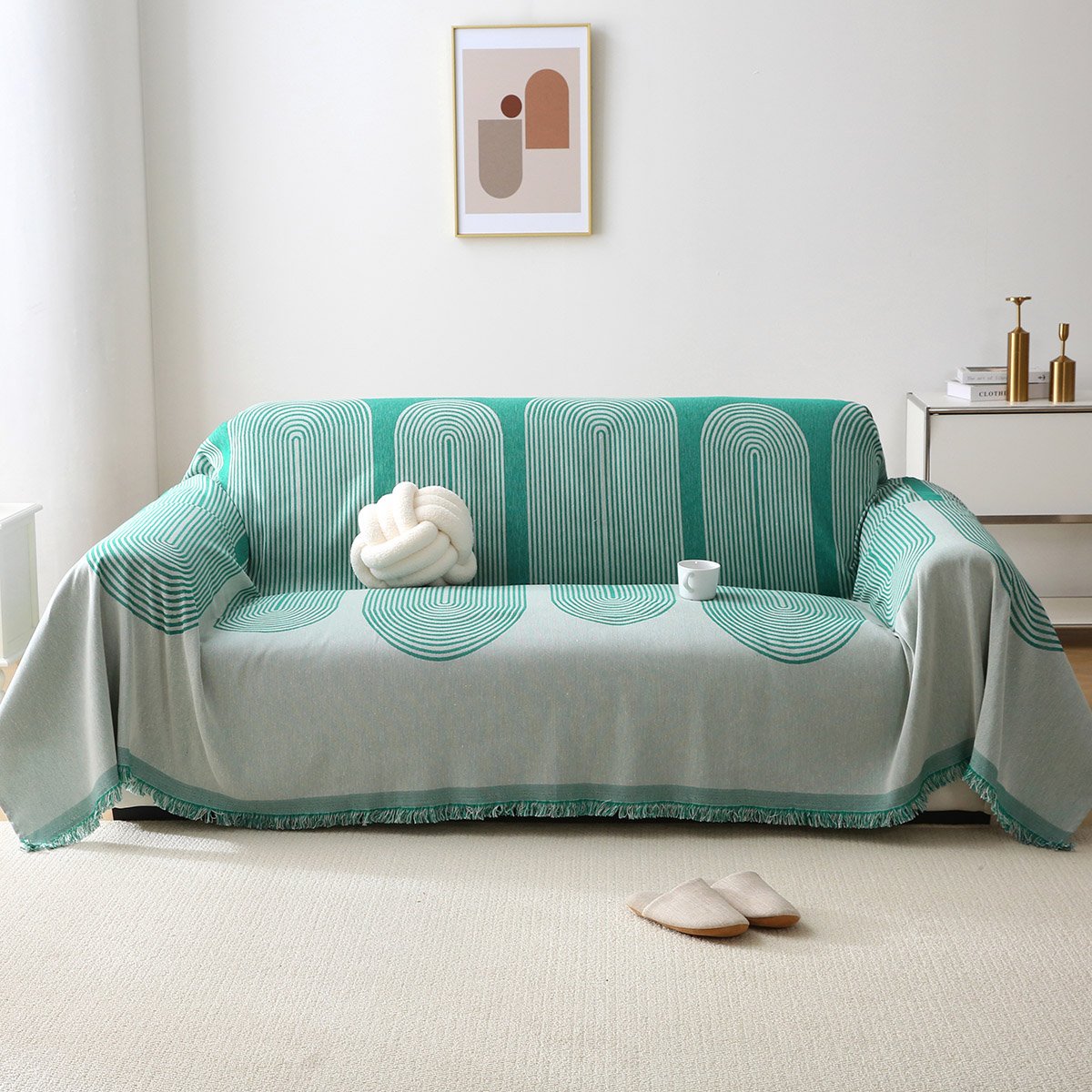 8618 Ριχτάρια σετ 3τμχ Art 8618 (180x160 + 180x250 + 180x300) Πράσινο Beauty Home - Image 1