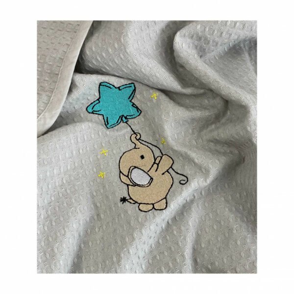 Κουβέρτα Πικέ Αγκαλιάς & Λίκνου 80 Χ 110 Grey Astron Italy