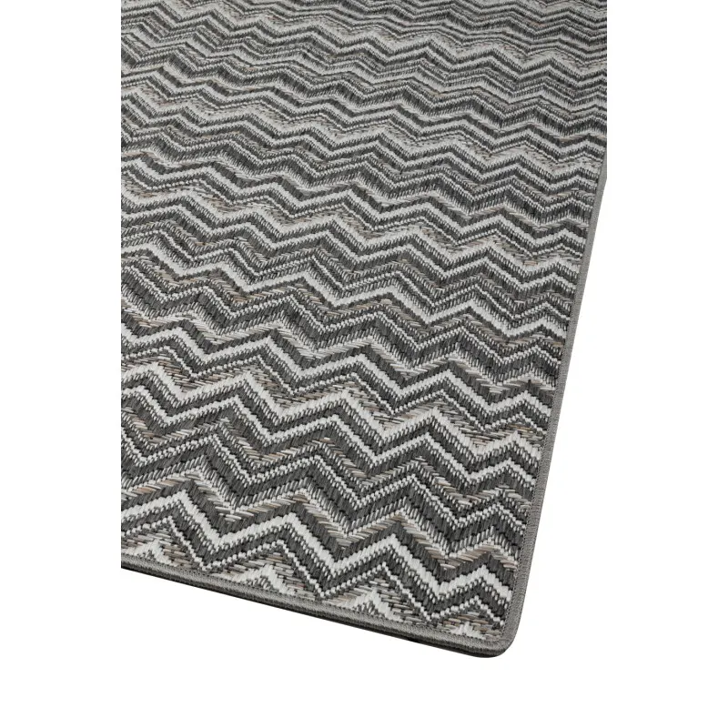 888012 Ψάθινο χαλί Breeze 191/98 Μπεζ σκούρο-γκρι Zik Zak - 1,70x2,40 Colore Colori - Image 1