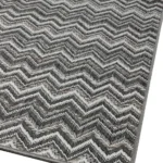 Ψάθινο χαλί Breeze 191/98 Μπεζ σκούρο-γκρι Zik Zak - ΡΟΤΟΝΤΑ  1,60x1,60 Colore Colori