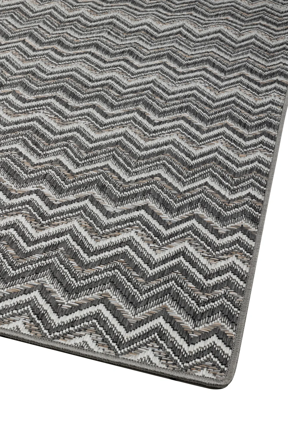888014 Ψάθινο χαλί Breeze 191/98 Μπεζ σκούρο-γκρι Zik Zak - ΣΕΤ (0,70x1,50)x2 0,70x2,20 Colore Colori - Image 1