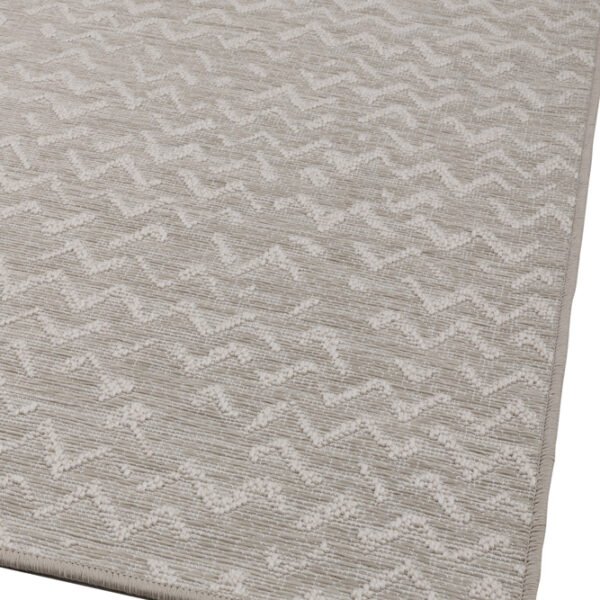 Ψάθινο χαλί Jersey 183/515 Ανοιχτό Μπέζ Vintage Zik Zak - 1,30x1,90 Colore Colori