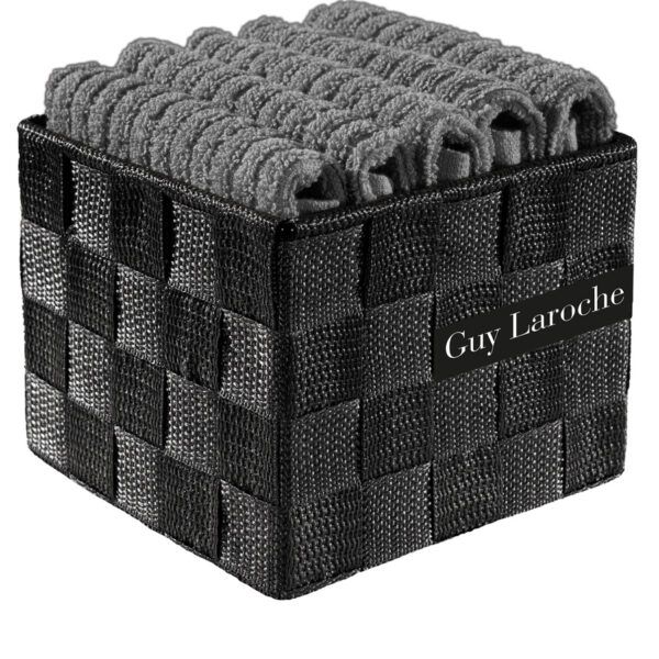 Σετ Πετσέτες 5 Τεμαχίων 30x30 Guy Laroche Σε Κουτί My Guest Anthracite