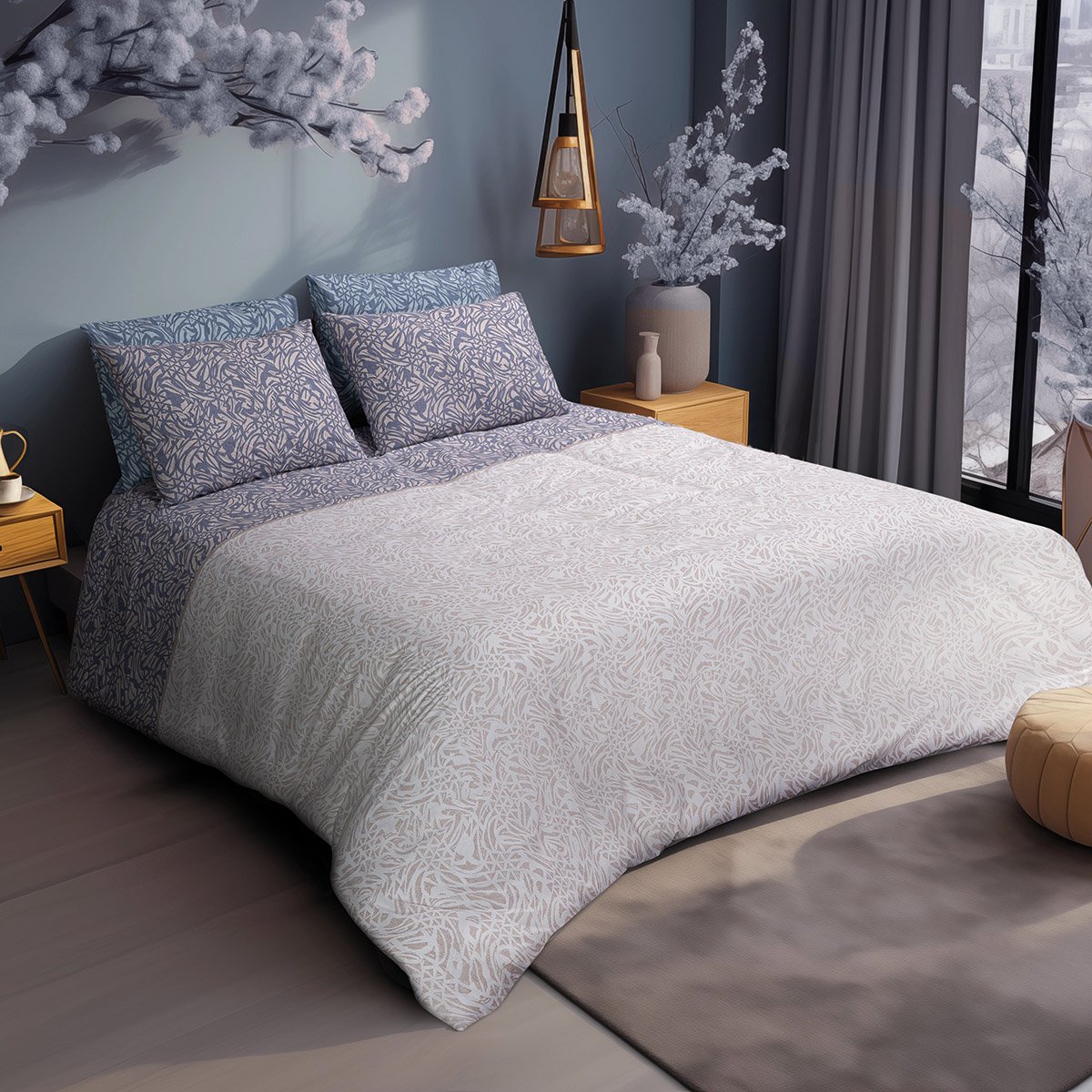 12080 Σετ σεντόνια King size Bahamas Art 12080 270x260 Μπεζ Beauty Home - Image 1