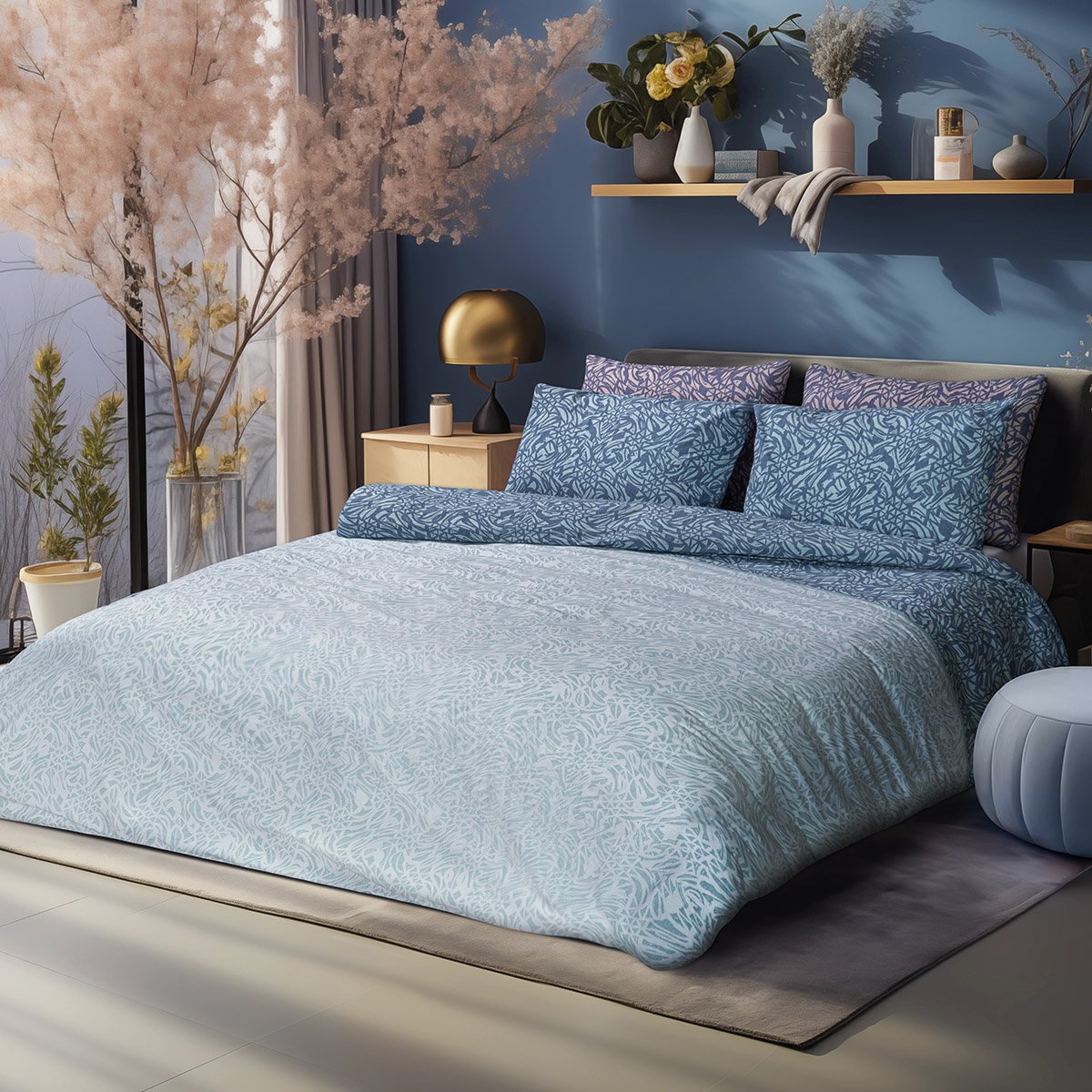 12081 Σετ παπλωματοθήκη υπέρδιπλη Bora Bora Art 12081 220x250 Πετρόλ Beauty Home - Image 1