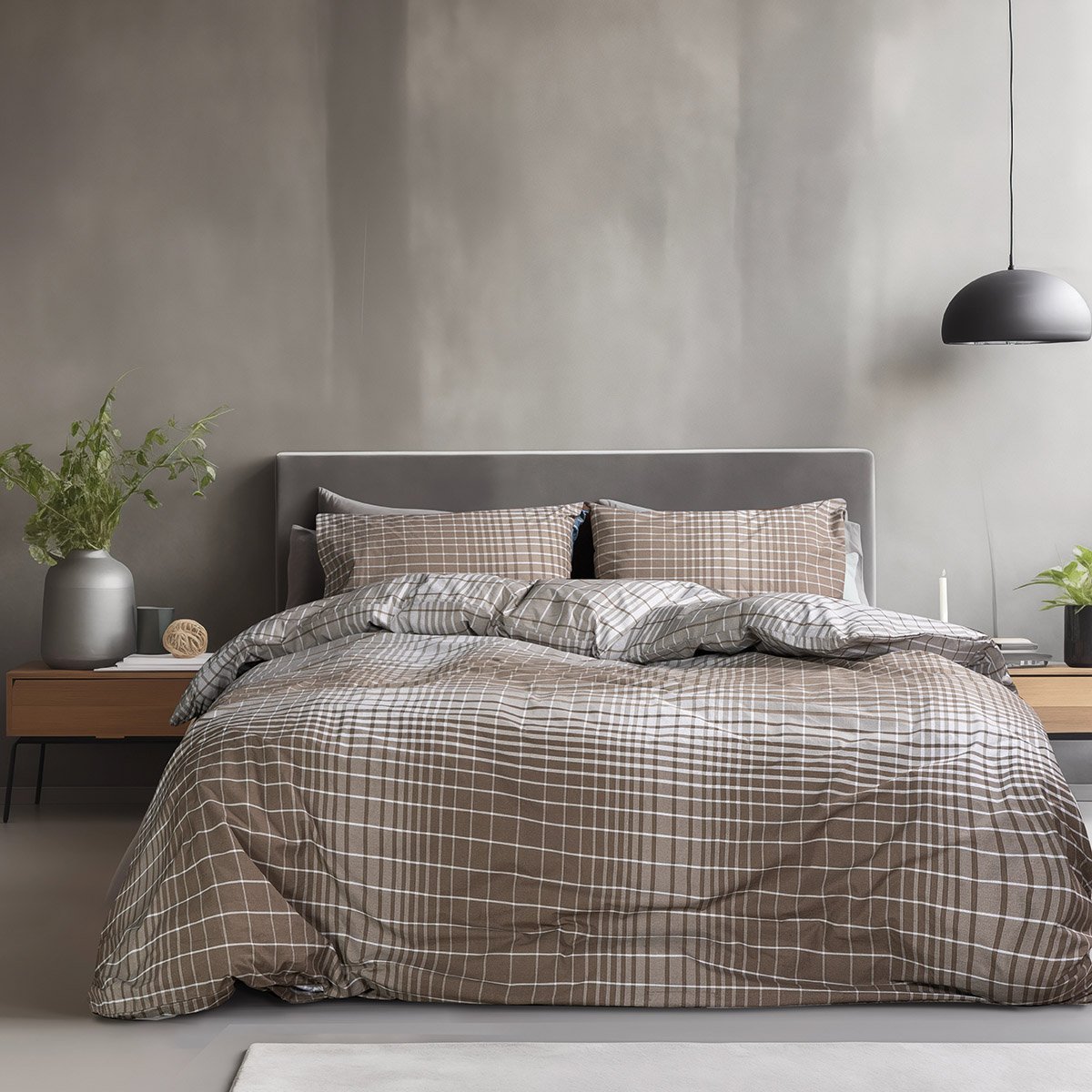 12097 Σετ σεντόνια υπέρδιπλα με λάστιχο Felicite Art 12097 165x200+30 Μπεζ,Μόκα Beauty Home - Image 1