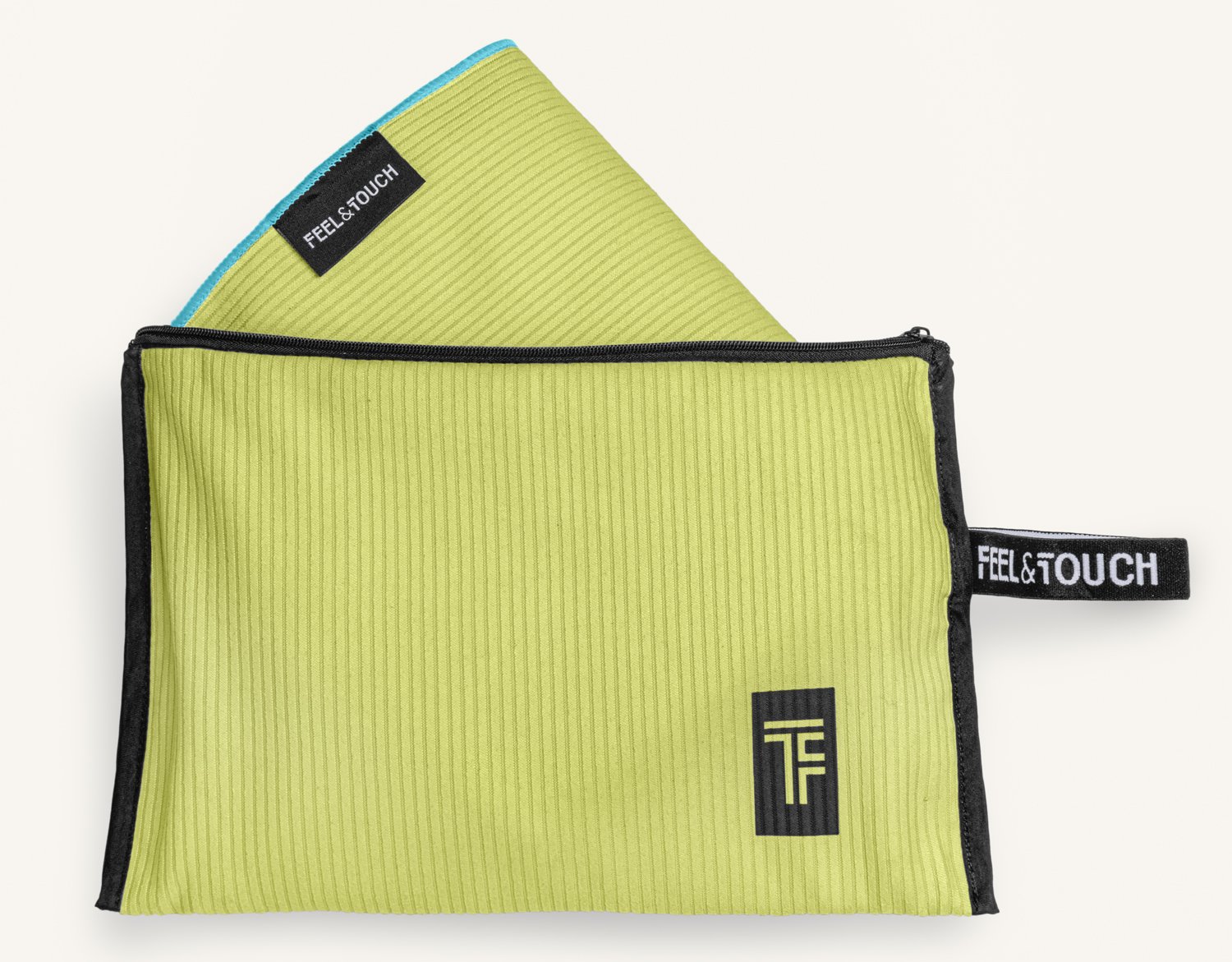 1830086124002 Σετ Πετσέτα Θαλάσσης & Νεσεσέρ 80×160 Surf 03 Feel And Touch Microfiber - Image 1