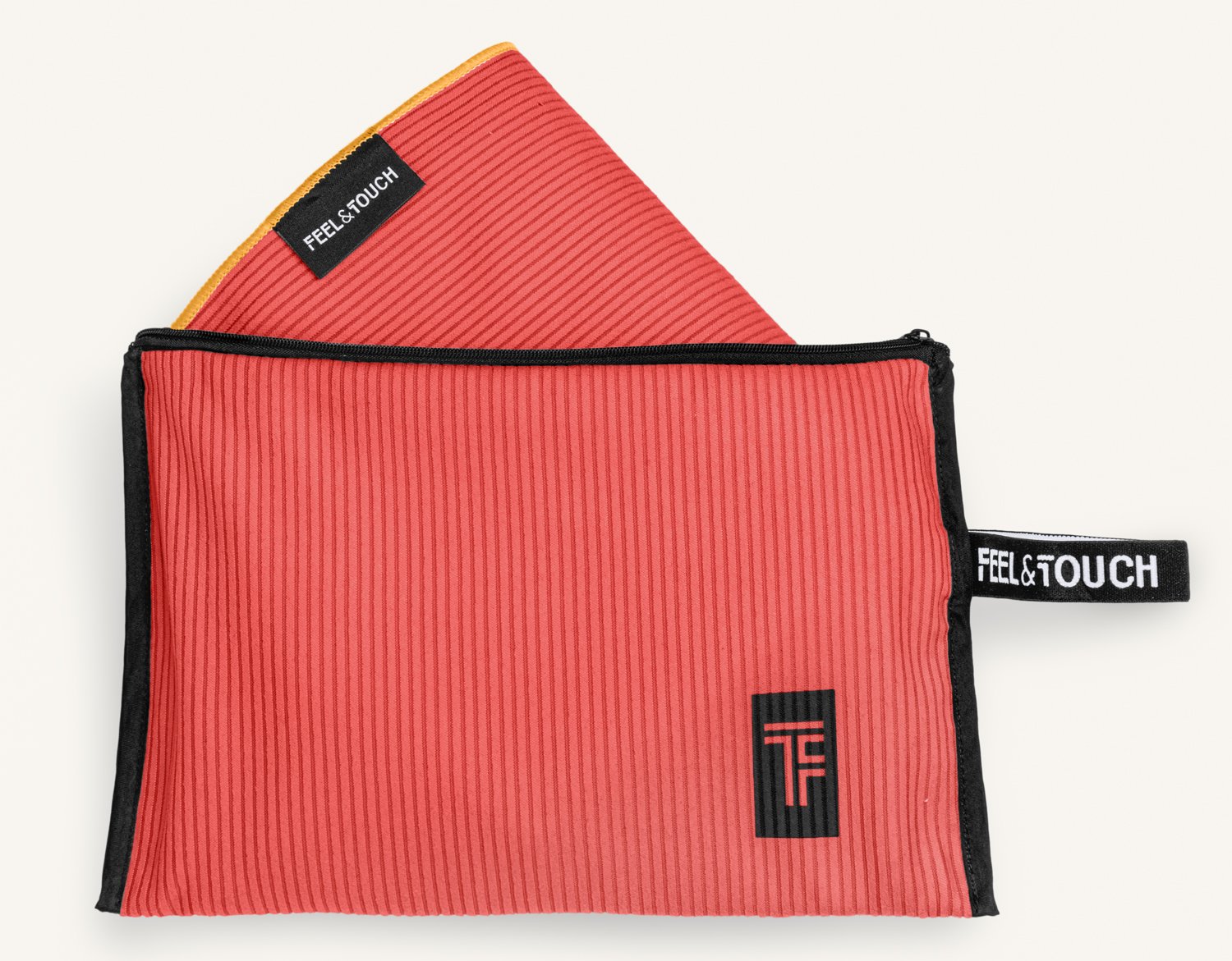 1830086124004 Σετ Πετσέτα Θαλάσσης & Νεσεσέρ 80×160 Surf 05 Feel And Touch Microfiber - Image 1