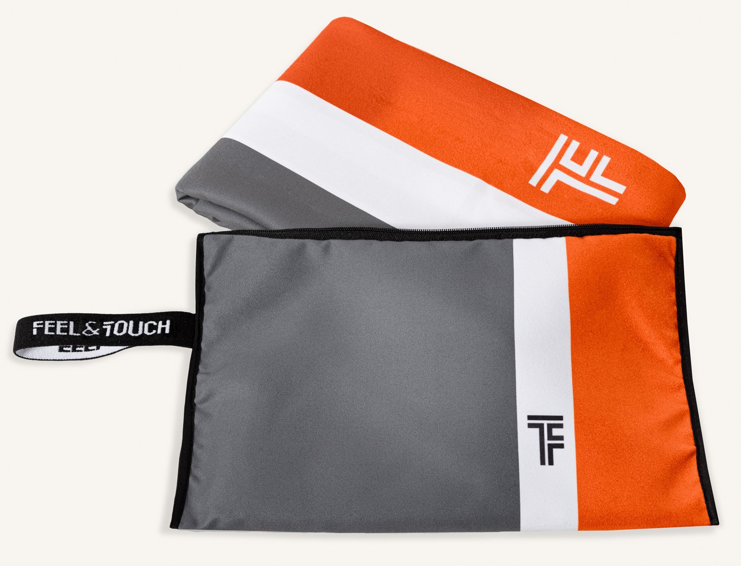 1830086124015 Σετ Πετσέτα Θαλάσσης & Νεσεσέρ 85×170 Med 08 Feel And Touch Microfiber - Image 1