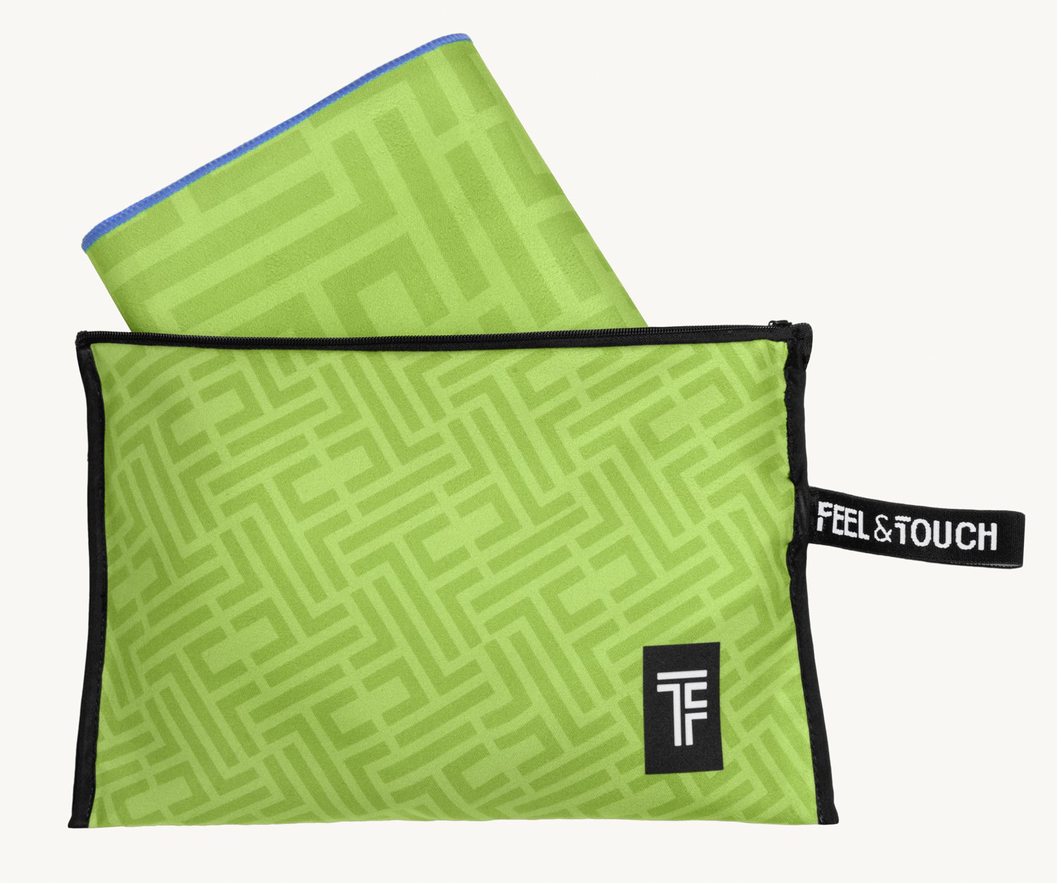 1830086124019 Σετ Πετσέτα Θαλάσσης & Νεσεσέρ 90×180 Motivo 04 Feel And Touch Microfiber - Image 1